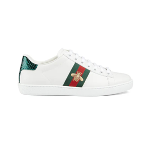 Gucci Latest Ace Series – Bee Detail White Sneakers